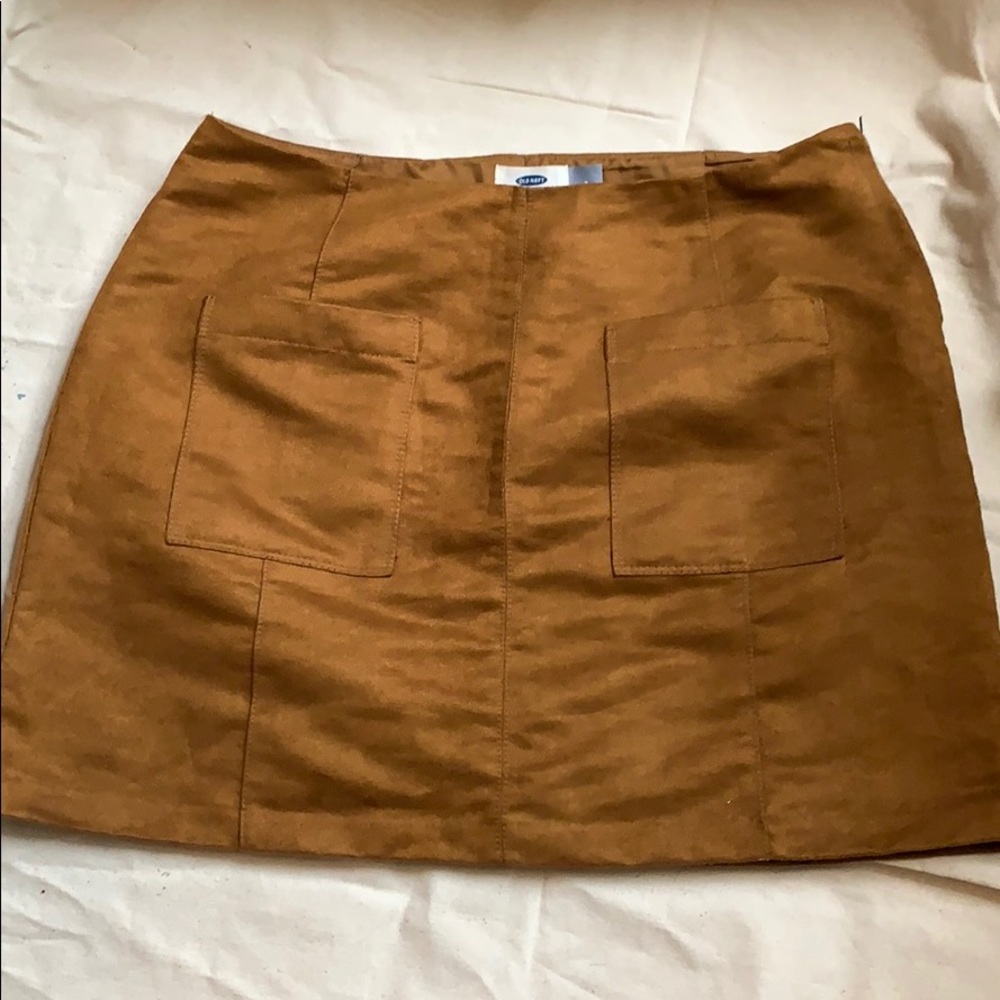 faux suede skirt